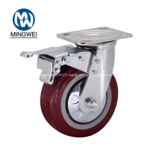 Lockable 6 Inch Caster Wheel  With Brake